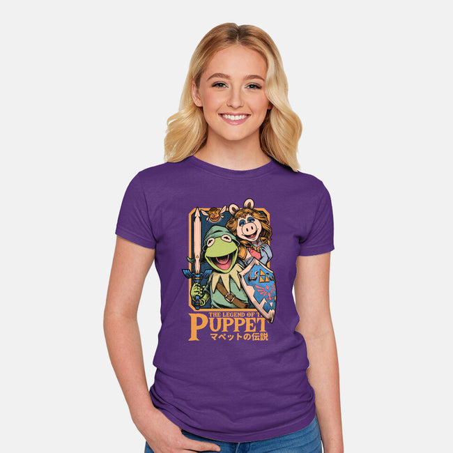 Legend Of The Puppet-Womens-Fitted-Tee-Studio Mootant