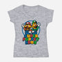 Puppet Bros Game-Womens-V-Neck-Tee-Studio Mootant