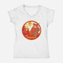 Visit The Forest Moon-Womens-V-Neck-Tee-CarloJ1956