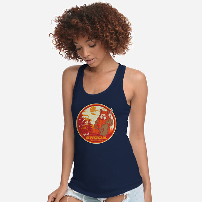 Visit The Forest Moon-Womens-Racerback-Tank-CarloJ1956