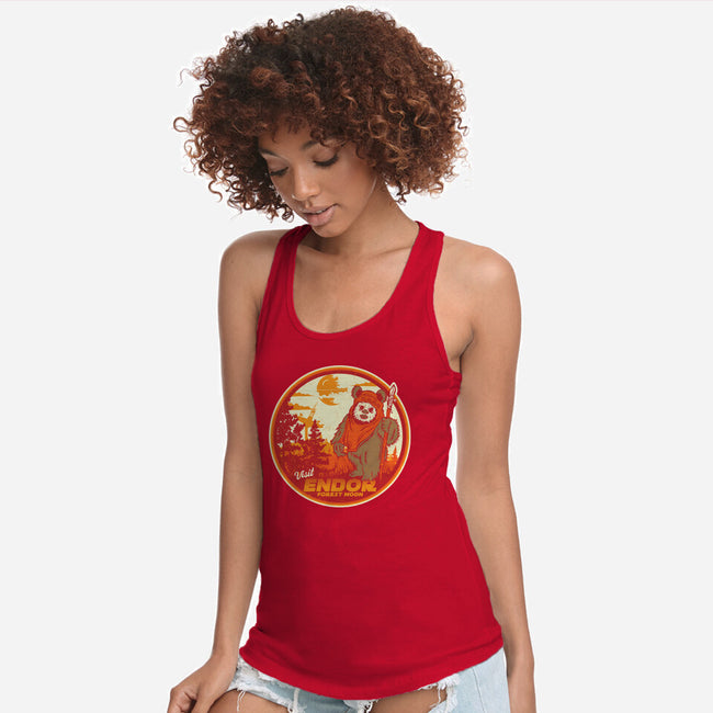 Visit The Forest Moon-Womens-Racerback-Tank-CarloJ1956