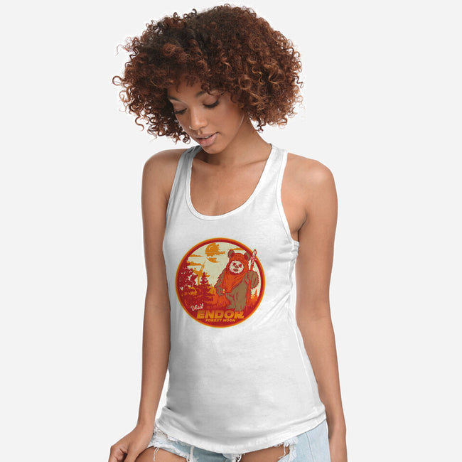 Visit The Forest Moon-Womens-Racerback-Tank-CarloJ1956