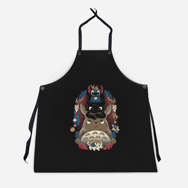 Friends Together-Unisex-Kitchen-Apron-yumie