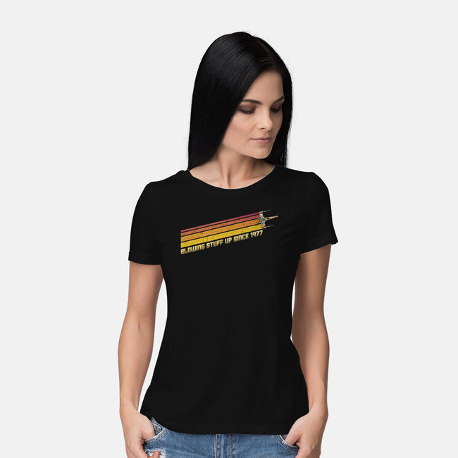 Blowing Stuff Up Since 1977-Womens-Basic-Tee-kg07