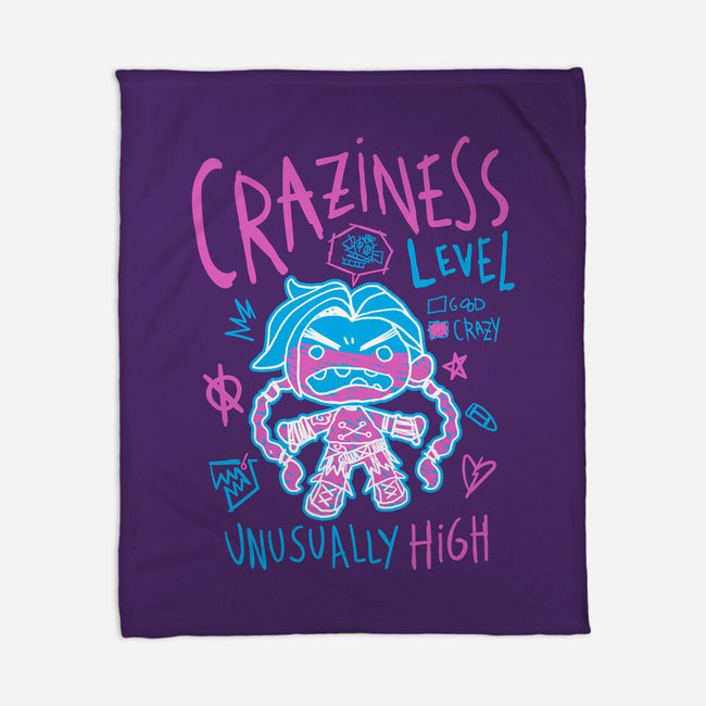 Craziness Level-None-Fleece-Blanket-demonigote