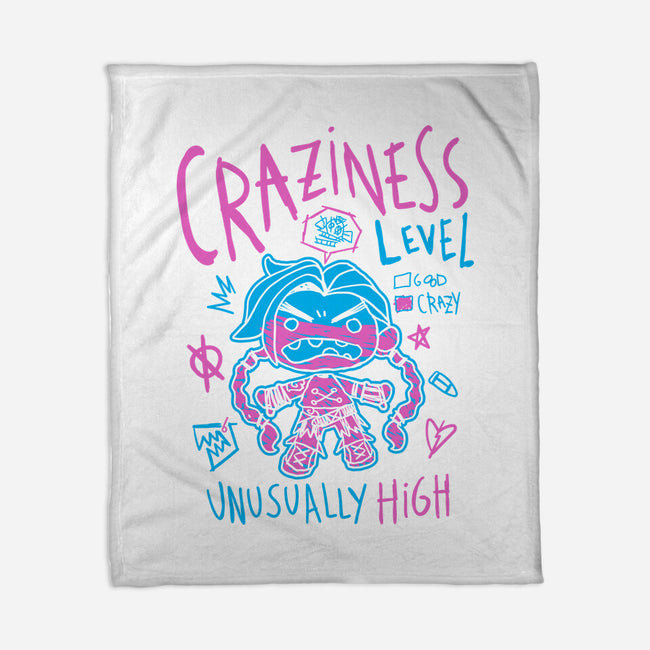 Craziness Level-None-Fleece-Blanket-demonigote