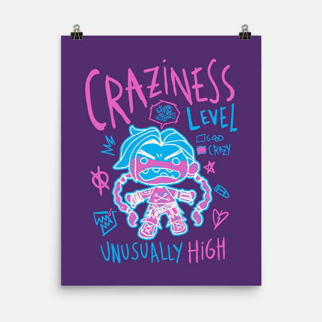 Craziness Level-None-Matte-Poster-demonigote