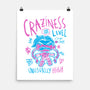 Craziness Level-None-Matte-Poster-demonigote