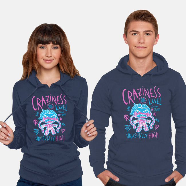 Craziness Level-Unisex-Pullover-Sweatshirt-demonigote