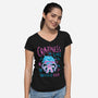 Craziness Level-Womens-V-Neck-Tee-demonigote