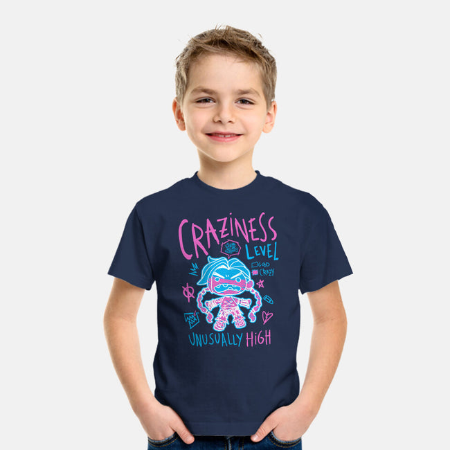 Craziness Level-Youth-Basic-Tee-demonigote