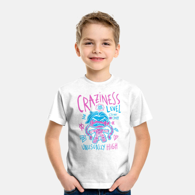 Craziness Level-Youth-Basic-Tee-demonigote