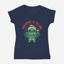 Christmas Is Calling-Womens-V-Neck-Tee-eduely