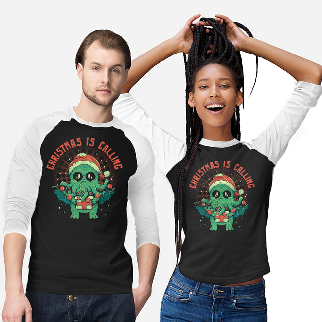 Christmas Is Calling-Unisex-Baseball-Tee-eduely