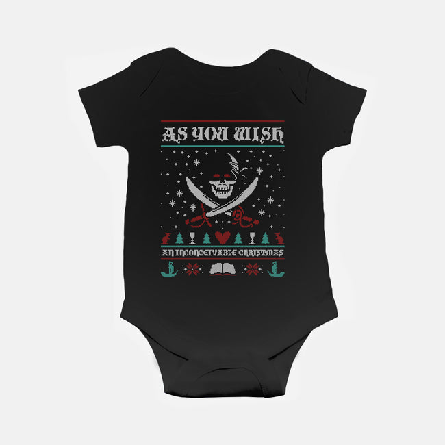 Inconceivable Christmas-Baby-Basic-Onesie-retrodivision