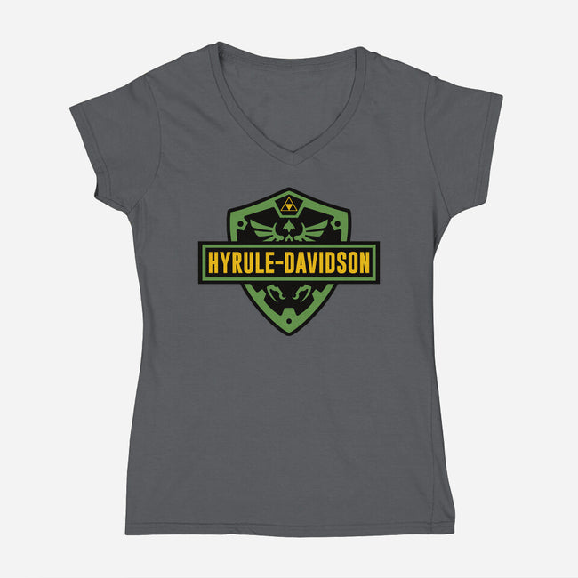 Fantasy Elf Bike-Womens-V-Neck-Tee-Studio Mootant