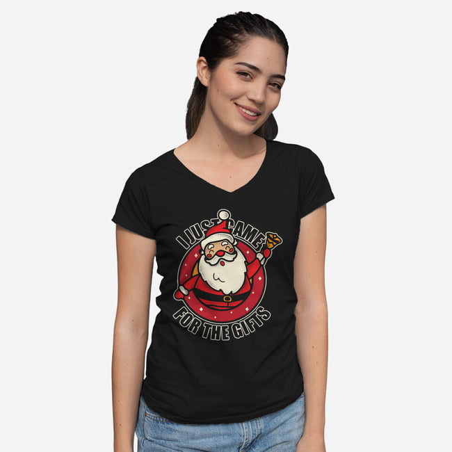 I Just Came For The Gifts-Womens-V-Neck-Tee-turborat14