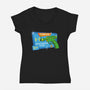 Disintegrating Pistol-Womens-V-Neck-Tee-DrMonekers