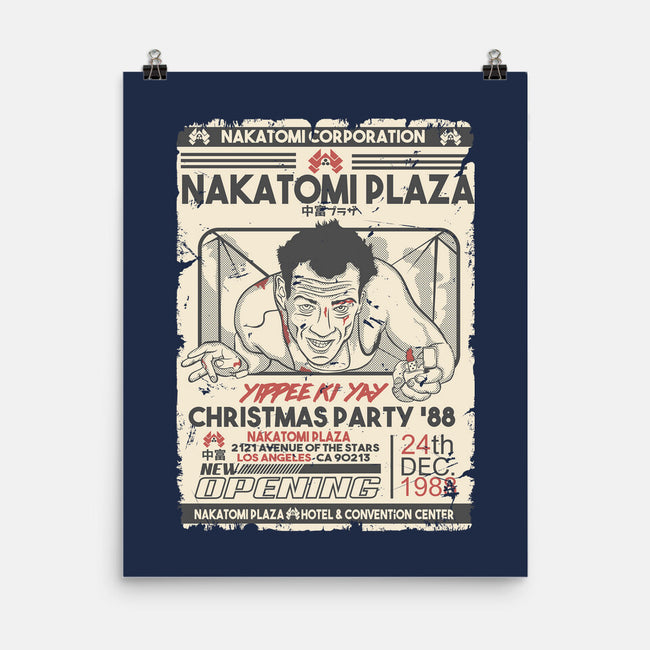 Yippee Ki Yay Christmas Party-None-Matte-Poster-CarloJ1956