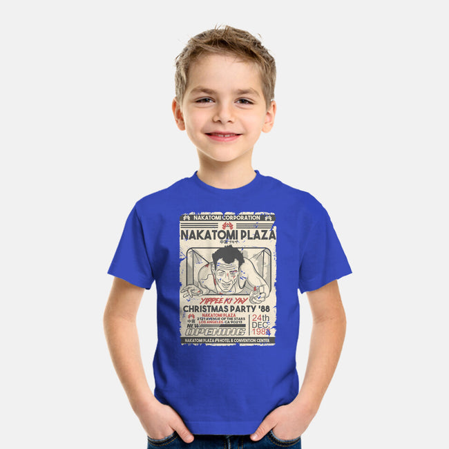 Yippee Ki Yay Christmas Party-Youth-Basic-Tee-CarloJ1956