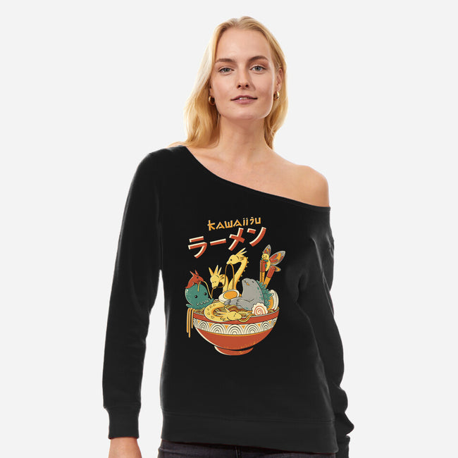 Kawaiiju Ramen-Womens-Off Shoulder-Sweatshirt-anarist