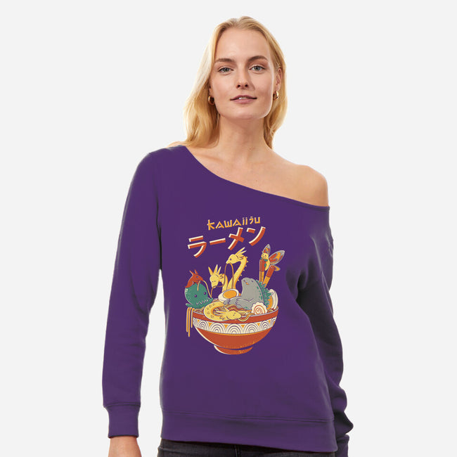 Kawaiiju Ramen-Womens-Off Shoulder-Sweatshirt-anarist