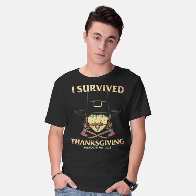 Thanksgiving Survivor-Mens-Basic-Tee-goodidearyan