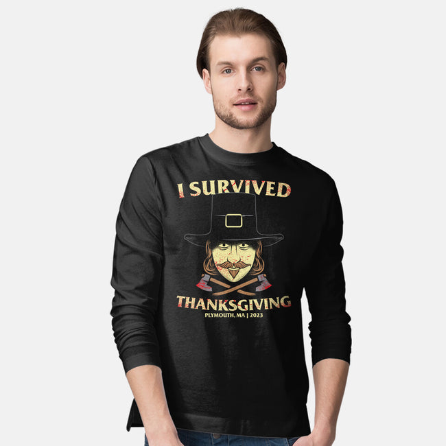 Thanksgiving Survivor-Mens-Long Sleeved-Tee-goodidearyan