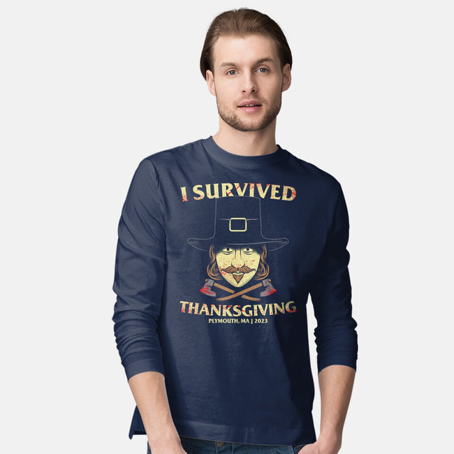 Thanksgiving Survivor-Mens-Long Sleeved-Tee-goodidearyan