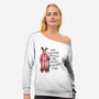 Deranged Bunny-Womens-Off Shoulder-Sweatshirt-glitchygorilla