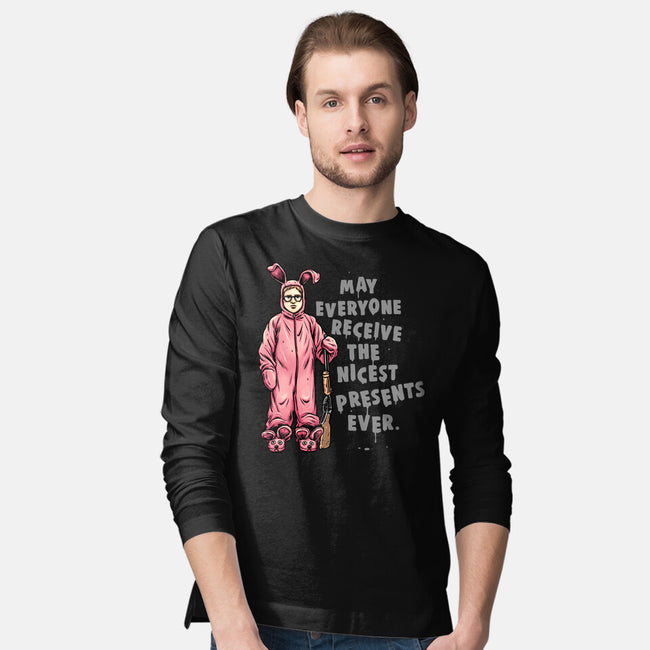 Deranged Bunny-Mens-Long Sleeved-Tee-glitchygorilla