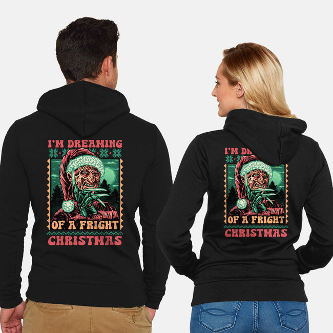 Fright Christmas-Unisex-Zip-Up-Sweatshirt-glitchygorilla