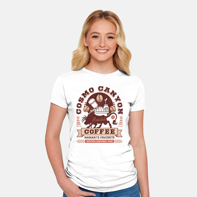 Cosmo Canyon Coffee-Womens-Fitted-Tee-LAGELANTEE