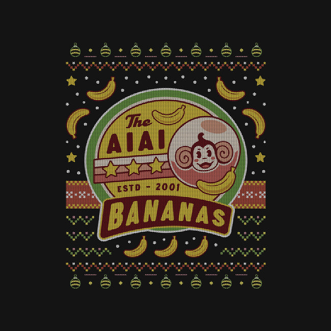 Aiai Bananas Ugly Sweater-Womens-Fitted-Tee-LAGELANTEE