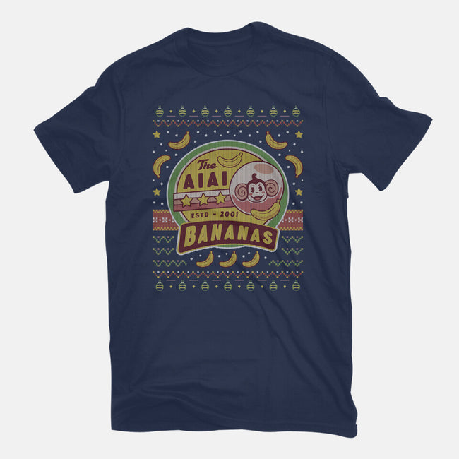 Aiai Bananas Ugly Sweater-Mens-Basic-Tee-LAGELANTEE