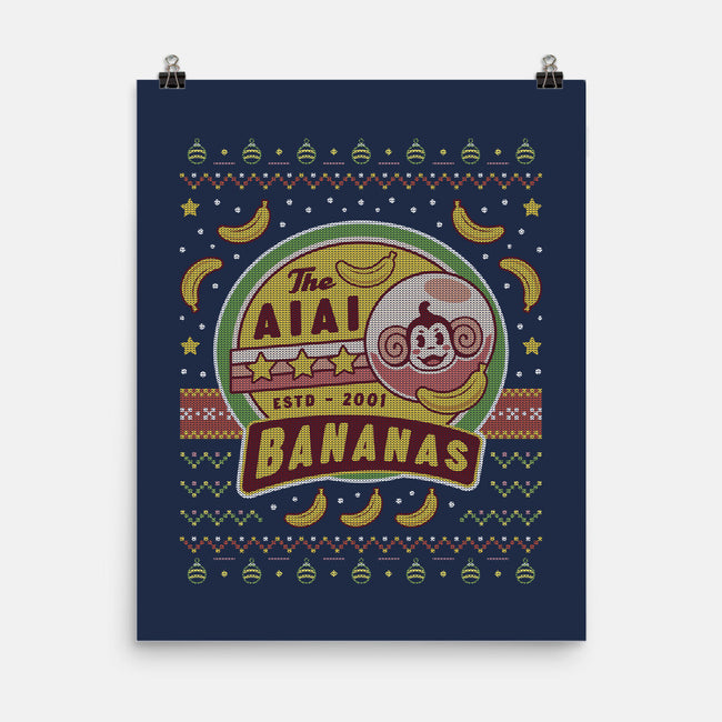 Aiai Bananas Ugly Sweater-None-Matte-Poster-LAGELANTEE