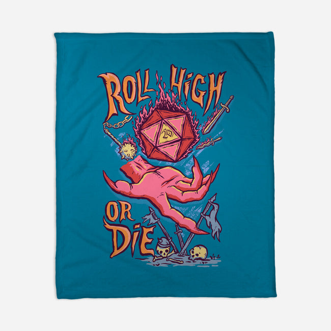 Roll High Or Die Evil-None-Fleece-Blanket-marsdkart