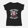 Not Sweet Just Salty-Womens-V-Neck-Tee-Nemons