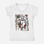 Krampus Medieval Style-Womens-V-Neck-Tee-Nemons