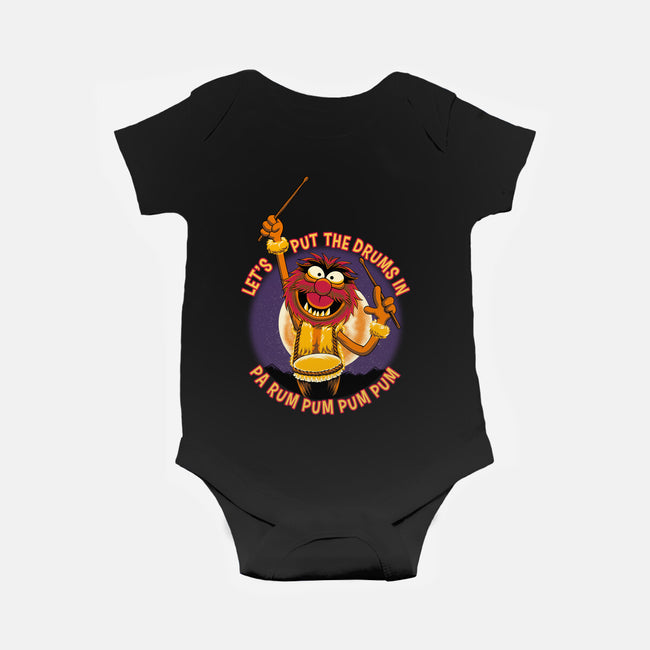 Animal Drummer Boy-Baby-Basic-Onesie-rmatix