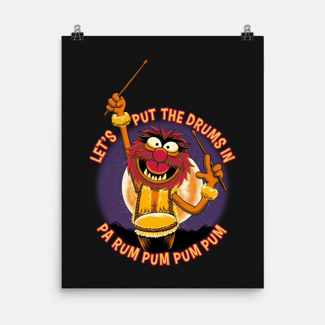 Animal Drummer Boy-None-Matte-Poster-rmatix