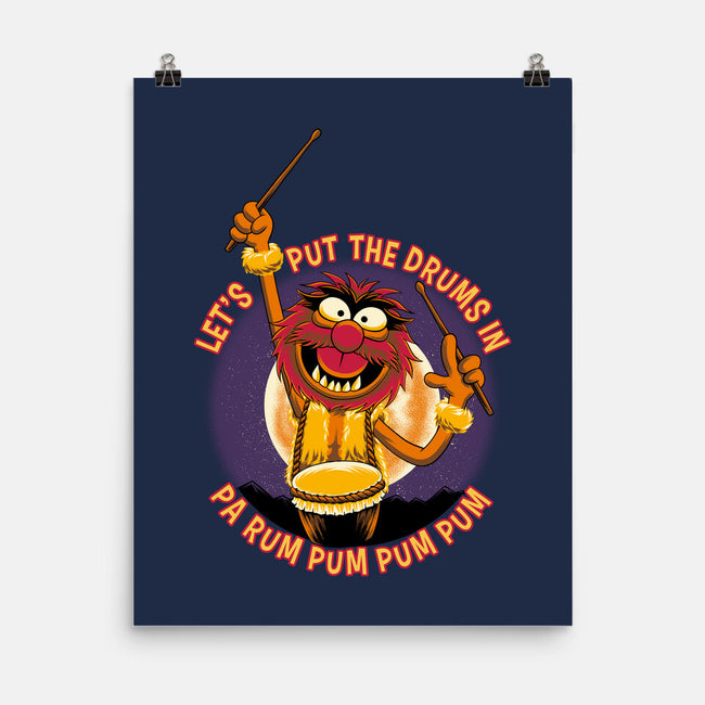 Animal Drummer Boy-None-Matte-Poster-rmatix