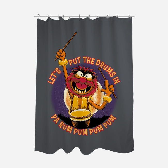 Animal Drummer Boy-None-Polyester-Shower Curtain-rmatix