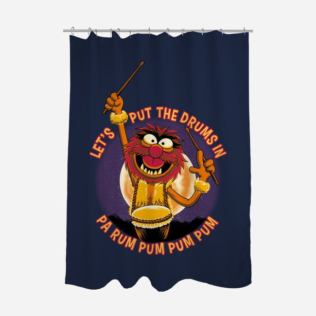 Animal Drummer Boy-None-Polyester-Shower Curtain-rmatix