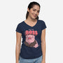 Pig Boss-Womens-V-Neck-Tee-yumie