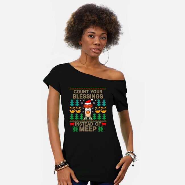 Count Your Blessings-Womens-Off Shoulder-Tee-Boggs Nicolas