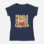 Meowy Falala Christmas-Womens-V-Neck-Tee-Freecheese