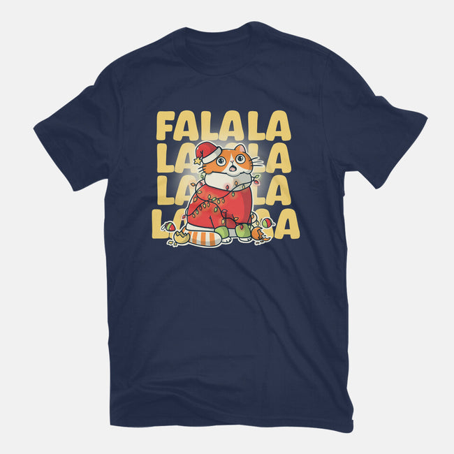 Meowy Falala Christmas-Mens-Basic-Tee-Freecheese