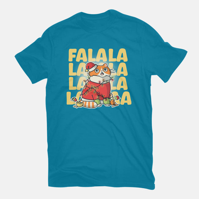 Meowy Falala Christmas-Womens-Basic-Tee-Freecheese