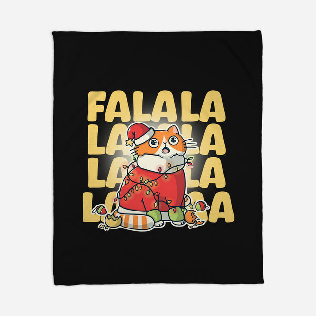 Meowy Falala Christmas-None-Fleece-Blanket-Freecheese